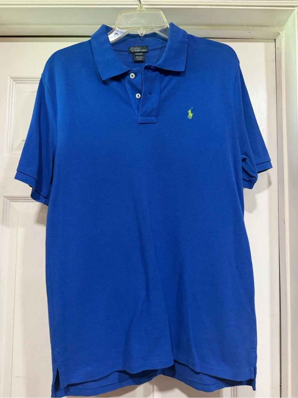 Ralph Lauren Boys Royal Blue Polo with Lime Green Pony